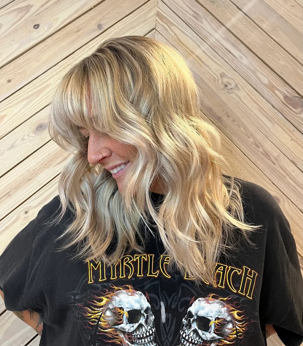Natural balayage hair transformation at Sacred Roots Asheville