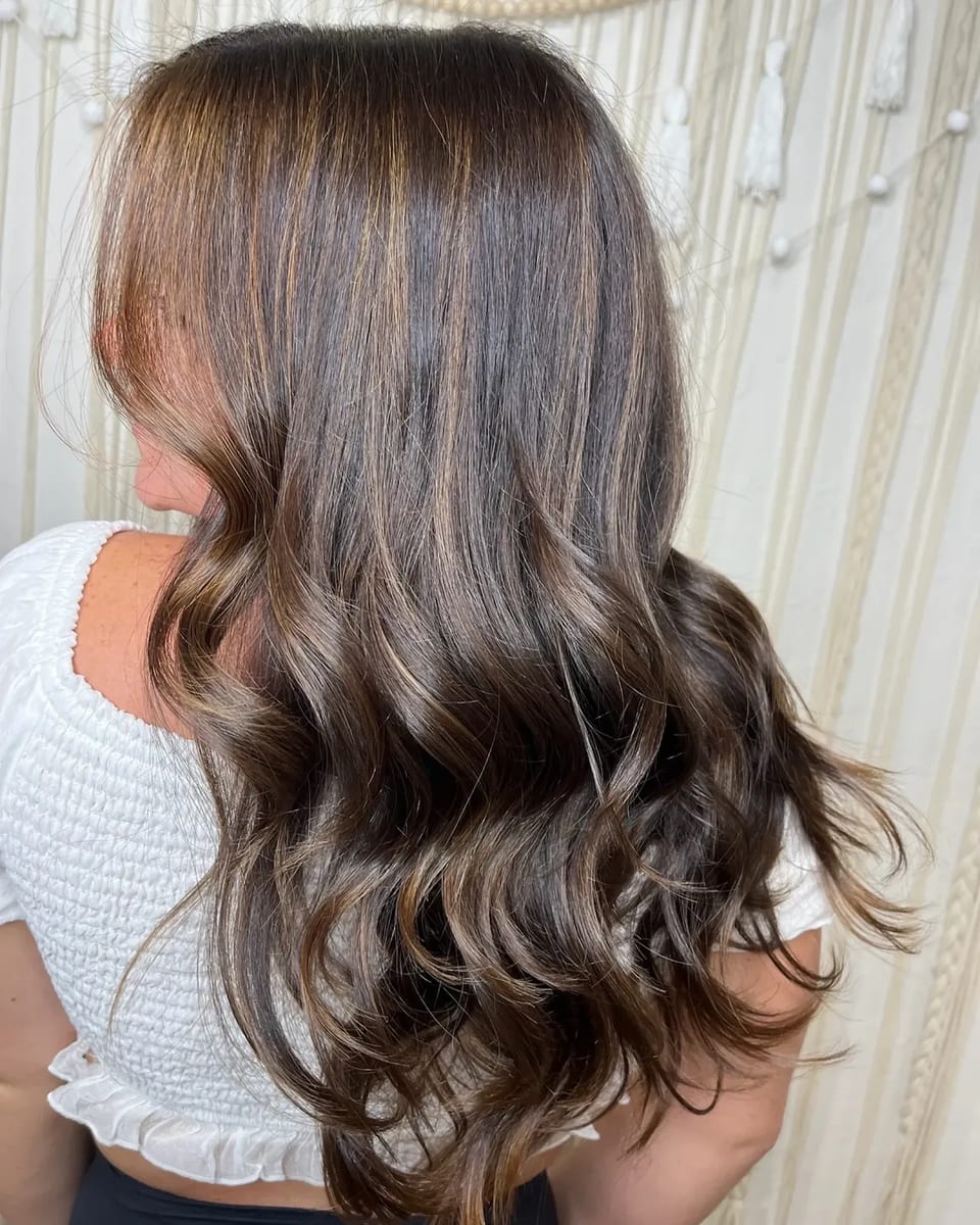 Lived-in balayage highlights by Sacred Roots Asheville NC